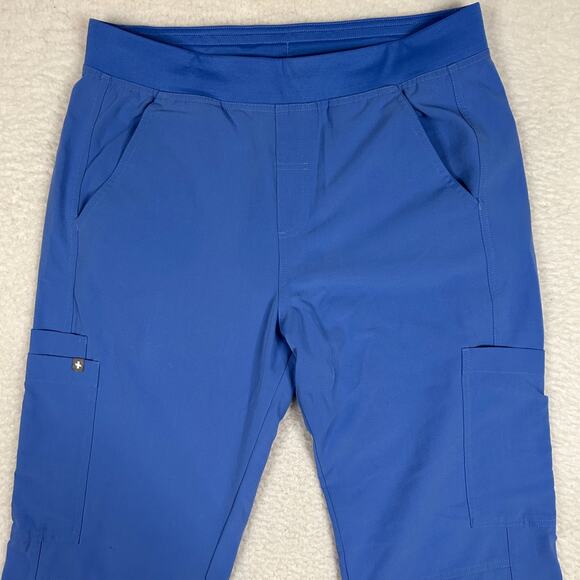 Figs Mens Size M Axim Cargo Scrub Pants Drawstring Medical Career Ceil Blue - Picture 2 of 10